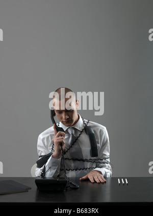 Businessman talking in phone Stock Photo