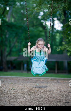 Girl on Swing Stock Photo