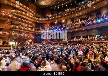 The audience inside the main auditorium the Donald Gordon theatre at the wales millennium centre cardiff wales UK Stock Photo