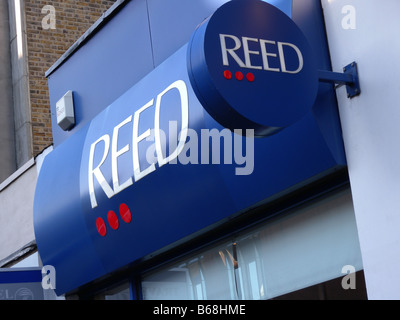 Reed Employment Services Sign Stock Photo