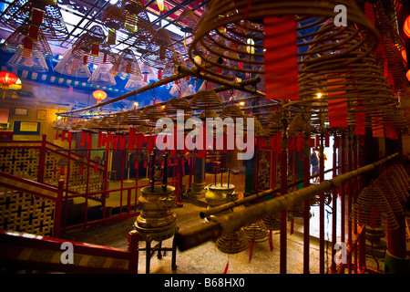 Interiors of a temple, Man Mo Temple, Hong Kong, China Stock Photo