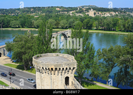 Pont d Avignon (Pont St. Benezet), (12th century), Avignon, Provence, France Stock Photo