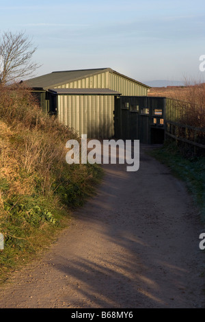 RSPB Sandgrounder Hide, Southport Stock Photo