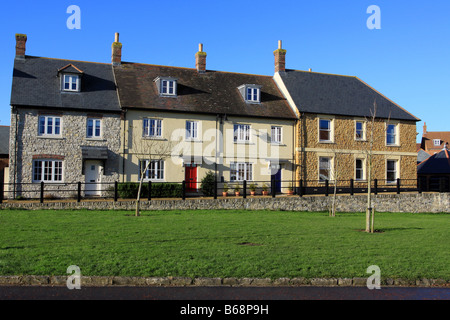 Houses at Poundbury in Dorset in 2008 Stock Photo