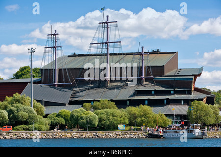 SWEDEN STOCKHOLM DJURGARDEN ISLAND VASA MUSEUM ROYAL SHIP SUNK 1628 RESTORED Stock Photo