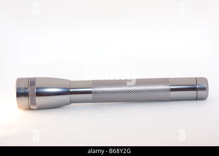 Silver flash light. Stock Photo