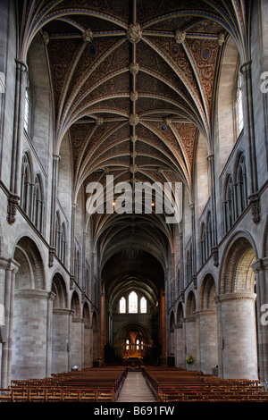 Hereford cathedral of St Ethelbert interior 12th 14th century Herefordshire UK Great Britain Stock Photo