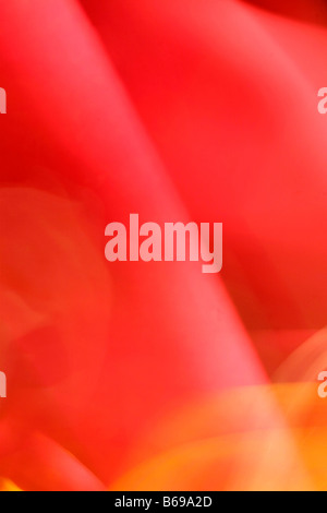 Swirling abstract red and orange neon lights Stock Photo