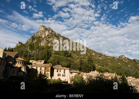 Village Saint-Guilhem-le-Desert in the Southern France, Languedoc, Europe Stock Photo