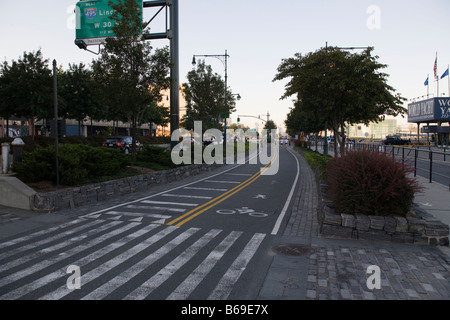 West side bike path New York City Stock Photo