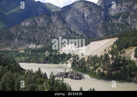 Canada Kanada BC Britisch British Columbia Fraser River Between Zwischen Hells Gate Route 1 and Lytton Fraser Canyon Stock Photo