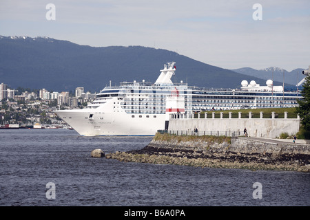 Canada Kanada BC Britisch British Columbia Vancouver Stanley Park Brockton Point Burrad Inlet North Vancouver Coral Princess Stock Photo