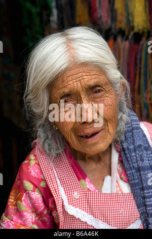 Mexico, Tepoztlan, near Cuernavaca, Market. Woman. Portrait Stock Photo