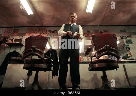 James Ellis actor pictured during the filming of a short film written by Pearse Elliot called Short Back and Sides Stock Photo