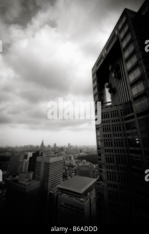 Panoramic view of Shinjuku Skyscraper District from Tokyo City Hall observation deck. Shinjuku. Tokyo. Japan Stock Photo