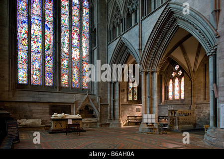 Hereford cathedral of St Ethelbert interior 12th 14th century Herefordshire UK Great Britain Stock Photo