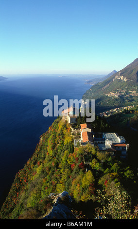 The Santuario Madonna di Montecastello, Tignale, Brescia, Lombardy, Italy. Stock Photo