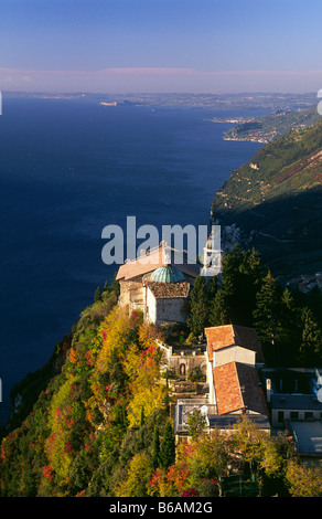 The Santuario Madonna di Montecastello, Tignale, Brescia, Lombardy, Italy. Stock Photo