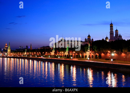 Panoramic view of the Kremlin (1482-1495) in Moscow, Russia Stock Photo