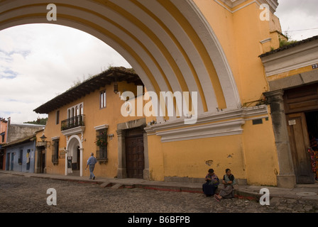 The Arco de Santa Catalina in Antigua, Guatemala. Stock Photo