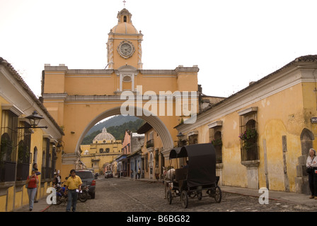 The Arco de Santa Catalina in Antigua, Guatemala. Stock Photo