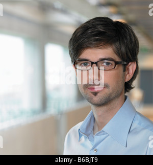 Portrait of businessman smiling Stock Photo