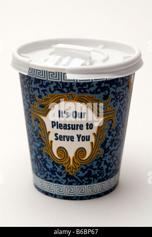 Iconic coffee cup from a Greek diner in New York on Tuesday December 2 2008 Richard B Levine Stock Photo