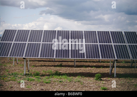 solar collector energy plant outside Stock Photo