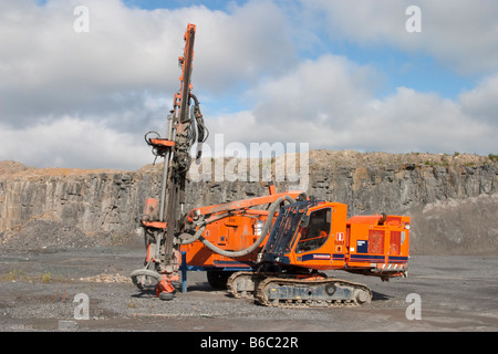 Tamrock Ranger 780 rock drilling machine at a rock  quarry , Finland Stock Photo