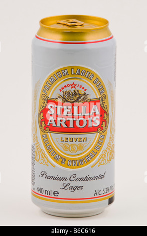 Can of Stella Artois lager beer brewed in the UK Stock Photo