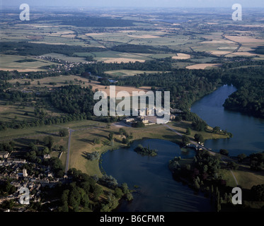 Blenheim Palace and Park, Aerial View Stock Photo