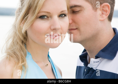 Close-up of young couple romancing Stock Photo