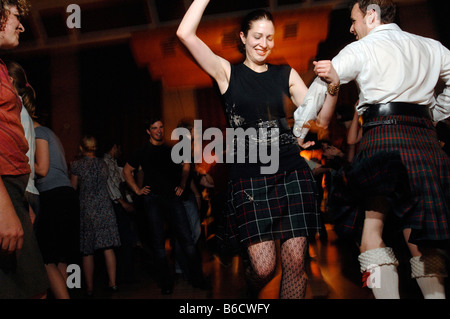 Ceilidh club london traditional Scottish Dancers London Stock Photo