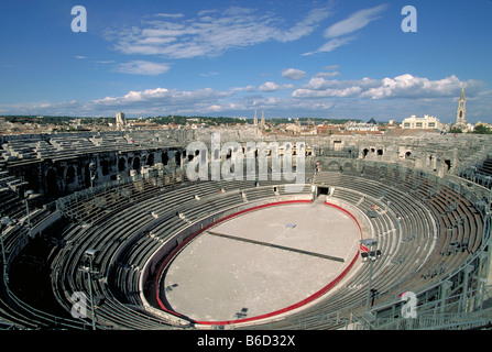 Elk139 2748 France Languedoc Roussillon Nîmes Les Arenes Roman Amphitheater 1st century AD Stock Photo