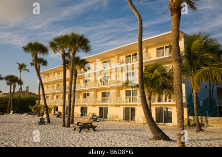 The Outrigger Beach Resort in Fort Myers Beach on the Gulf Coast of Florida at sunset Stock Photo