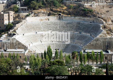 ROMAN AMPHITHEATER DOWNTOWN AMMAN JORDAN Stock Photo