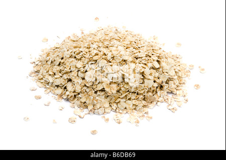 Pile of rolled oats Stock Photo