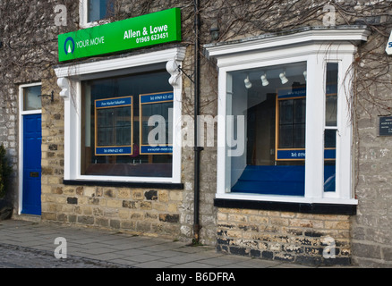Estate Agency in Leyburn, North Yorkshire, closed as a result of the collapse in house sales.