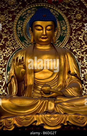 The sitting Buddha Gautama in Hangzhou China Stock Photo