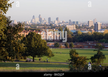 View of London from Hampstead Heath Stock Photo