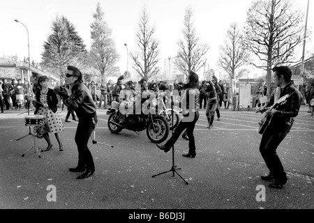 Rockabilly Dancers of Harajuku in Tokyo who dance to 1950 