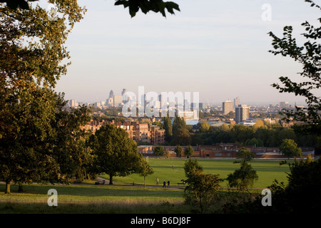 View of London from Hampstead Heath Stock Photo