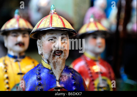 Ceramic souvenirs on sale at the Cat Street antique market, Hong Kong, China Stock Photo