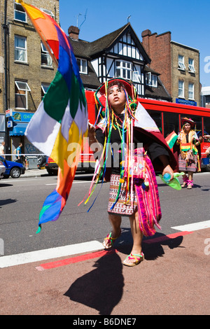 A South American street parade in London, England Stock Photo