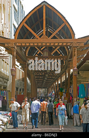 United Arab Emirates, Dubai. People shopping in Bur Dubai. Stock Photo