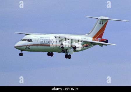 British Aerospace BAe-146-300 Airliner Approach to Land Stock Photo