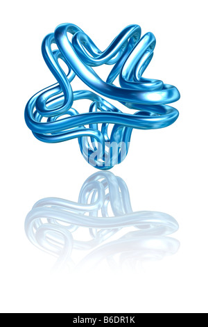 Torus knot, computer artwork Stock Photo