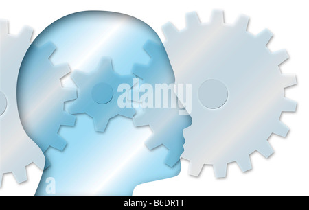 Thought process, conceptual computer artwork. Stock Photo