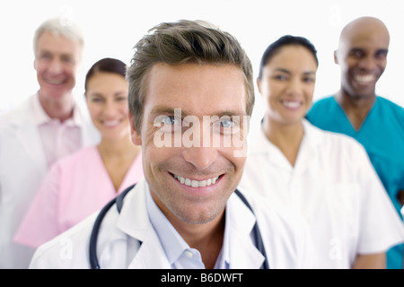 Medical staff. Doctor and team of hospital staff. Stock Photo