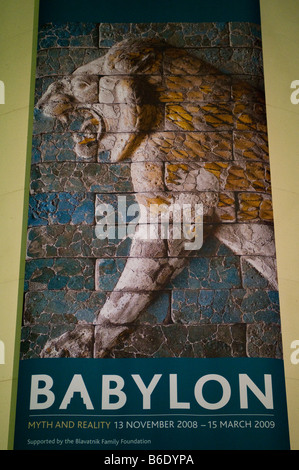 Advertising poster for the Babylon exhibition at the British Museum Stock Photo